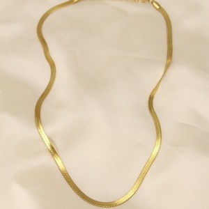 316L Çelik Altın Renk 45 cm İtalyan Zincir Model Kadın Kolye