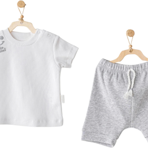 Andywawa Ac25894 2'li Basic Bebe Takım Grey Melange