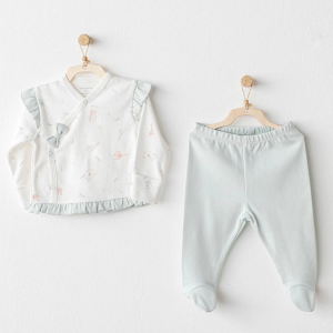 Andywawa Ac25508 Sıde Snap Set Love Family 2'li Zıbın Set Mint