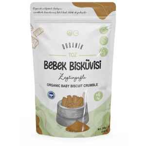 Og Natural Organik Toz Zeytinyağlı Bebek Bisküvisi 240 Gr 6+ Ay