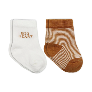 Bistyle Big Heart Penye Soket Çorap 2'Li BS10117 Hardal