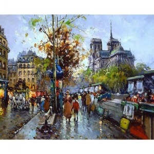  Notre Dame Sayılarla Boyama Seti Kasnaklı  40 x 50