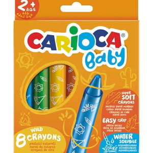 Carioca Jumbo Bebek Elleri Kirletmeyen Pastel Boya Kalemi 8'Li