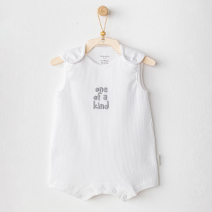 Andywawa Ac25895 Romper Basic Bebek Tulum White