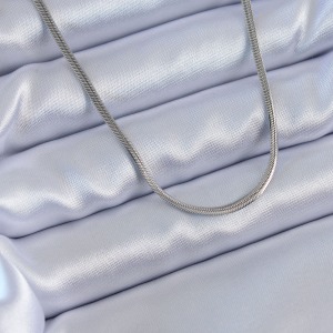 316L Çelik Gümüş Renk İnce İtalyan Zincir Model 60 cm Kadın Kolye