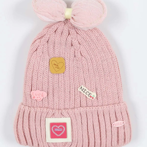 Kitti Çocuk Kız Kulaklı Bere (4-8 Yaş) K24130-02 Soft Pembe