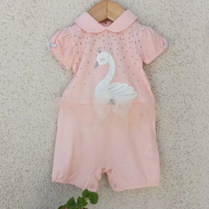 Kuğu Kız Bebek Tulum 3-9 Ay