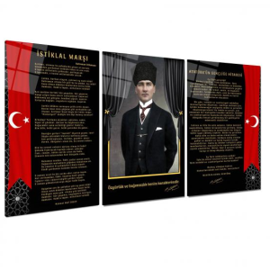 3 Parçalı Özel Tasarım Cam Tablo  114