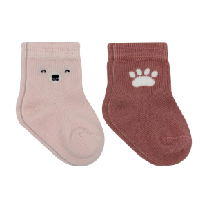 Bistyle Bear Penye Soket Çorap 2'Li BS10116 Pembe