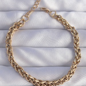 316L Çelik Gold Renk Burgu Zincir Bileklik