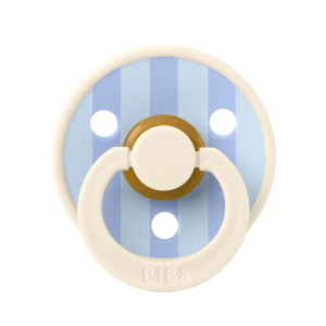 Bibs Studio Colour Block Kauçuk Emzik 0-6 Ay İvory / Dusty Blue