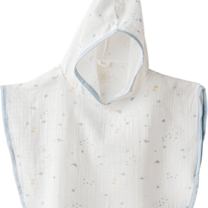 Andywawa Ac25612 Ocean İs My Happy Place Müslin Panço White