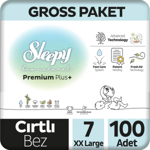 Sleepy Bio Natural Bebek Bezi Gross Paket 7 Beden 20-30 Kg 100 Adet