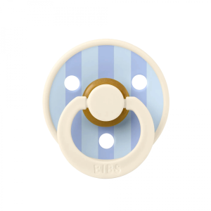 Bibs Studio Colour Block Kauçuk Emzik 6-12 Ay İvory / Dusty Blue
