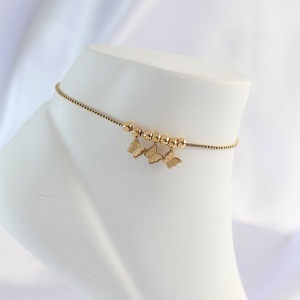 316L Çelik Gold Renk Minimal Kelebek Tasarımlı Halhal