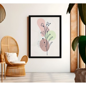 Bohem Tarz MDF Plastik Çerçeveli Dekoratif Tablo 01 