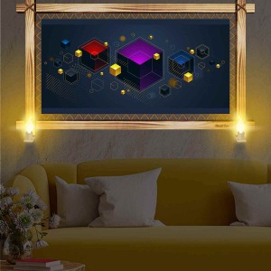 MODERN YAPAY ZEKA RUSTİK LAMBALI TABLO