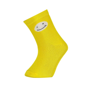 Bibaby Desenli Bamboo 2'Li Çorap 68384 Sarı-Ekru