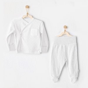 Andywawa Ac25557 Side Snap Set 2'li Zıbın Takım White