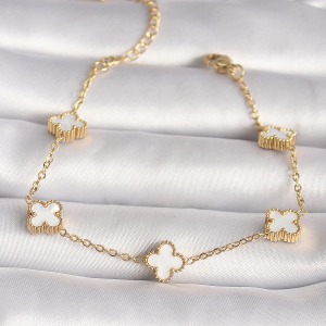 316L Çelik Gold Renk Baby Boy Yonca Model Kadın Bileklik