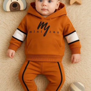 3-18 Ay Erkek Bebek Takımı Mini Zeo 2'li Kahverengi