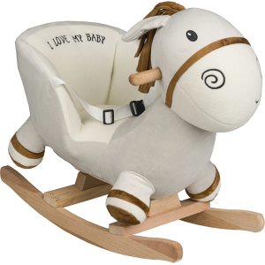 Safeline Bebe Peluş Ahşap Sallanır Oyuncak At