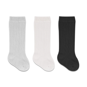 Bistyle Derby Dizaltı Çorap 3'lü Bs40101 Ekru Gri Siyah