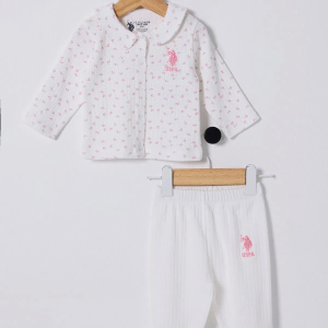 U.s Polo Bebek 2'li Takım Usb2433 Beyaz-pembe