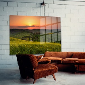 Doğa Manzara Cam Tablo 671