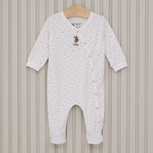 U.S.Polo Erkek Bebek Patikli Tulum USB2024 Krem