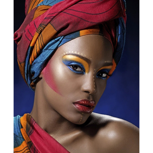  Afrika Makyajı Sayılarla Boyama Seti Kasnaklı  40 x 50