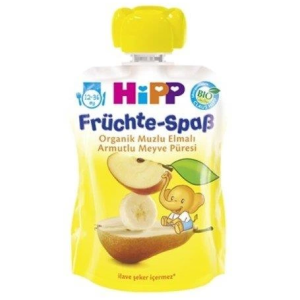 Hipp Organik Muzlu Elmalı Armutlu Meyve Püresi 100 Gr