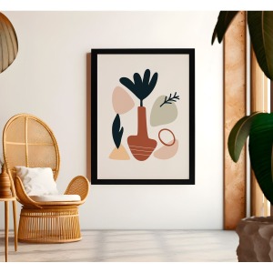 Bohem Tarz MDF Plastik Çerçeveli Dekoratif Tablo 01 