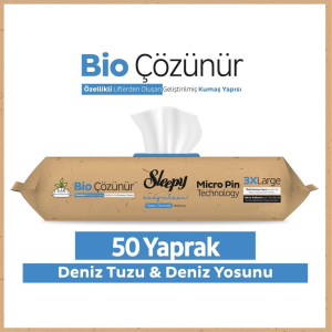 Sleepy Bio Yüzey Temizlik Havlusu 50 Adet Deniz Tuzu Yosun