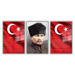 3 Parçalı Özel Tasarım Cam Tablo  2