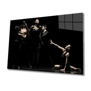 Dansçılar Cam Tablo