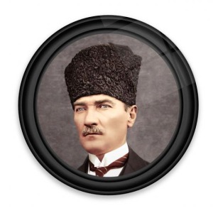 Djital Baskı Yuvarlak Cam Tablo 97