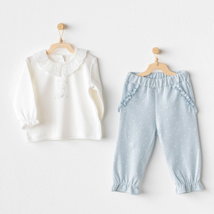 Andywawa Ac25633 Cuddly Bunny Bear 2'li Takım Blue