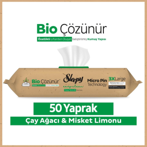 Sleepy Bio Yüzey Temizlik Havlusu 50 Adet Çayağacı Misket Limonlu