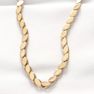 316L Çelik Gold Renk Arpa Tasarımlı Kolye