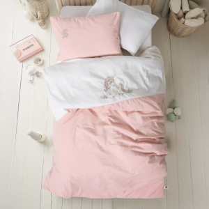 Cotton Box Cuddly Nakışlı Bebek Nevresim Takımı Beyaz