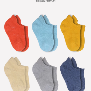 Bistyle Mix Penye Sneakers Çorap 6'lı Bs20101m Kremit