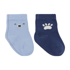 Bistyle Bear Penye Soket Çorap 2'Li BS10116 Mavi