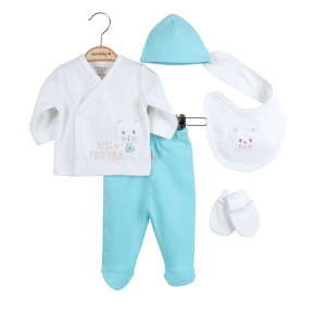 Ciccim Baby Best Friedens 5'Li Zıbın Set 4765 Mint Yeşili