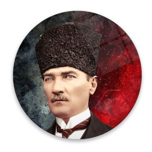 Djital Baskı Yuvarlak Cam Tablo 144