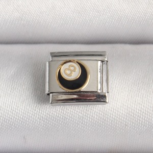 316L Çelik Gümüş Renk 8 Ball İşlemeli Nomination Charm