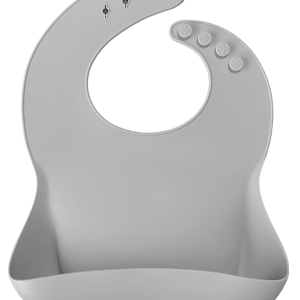 OiOi Basics Silikon Mama Önlüğü Powder Grey