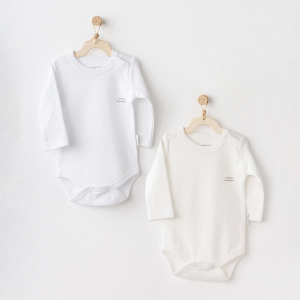 Andywawa Ac25210 Long Sleeve 2'li Basic Body Ekru