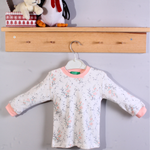 Çiçek Desenli Kız Bebek Pijama Eşofman Takımı Pembe