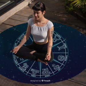 Yoga, Meditasyon,Burçlar ve Mandala Temalı,  Meditasyon Halısı 78